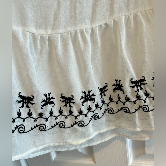 Free People Pennies Sequel White Sheer Peplum Top - Picture 5 of 6